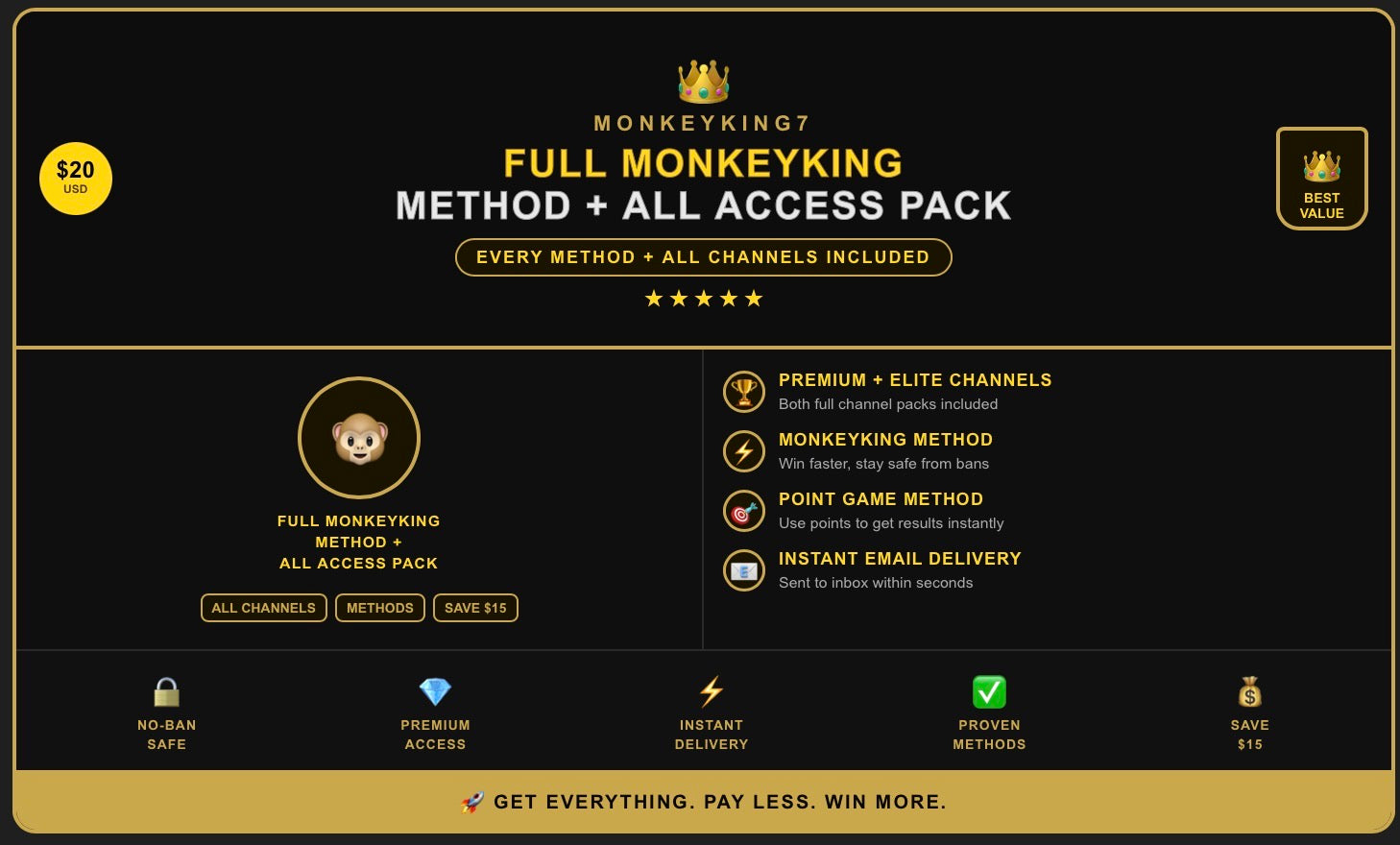 Full MonkeyKing Method + All Access Pack